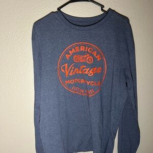 American Vintage Motorcycle Blue Sweatshirt